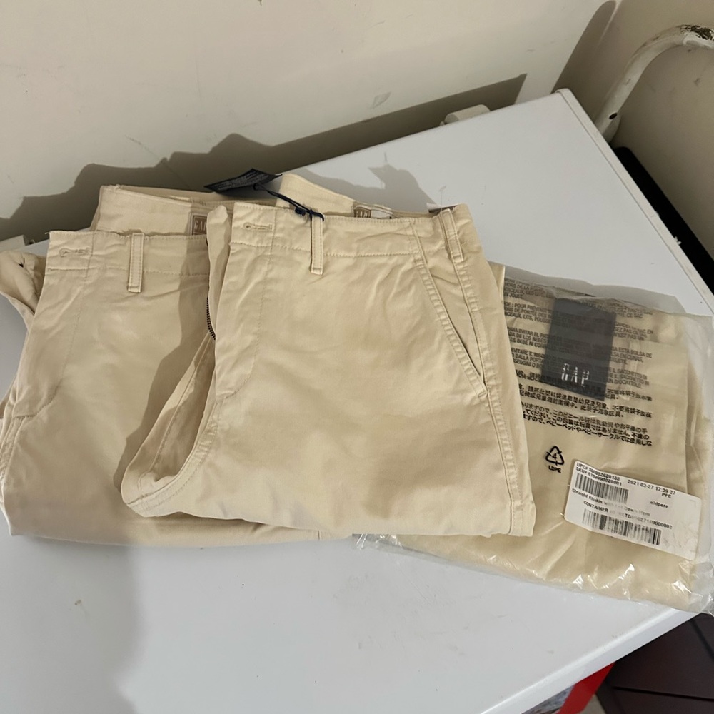 GAP Straight Khaki High Rise Pants Sz 8